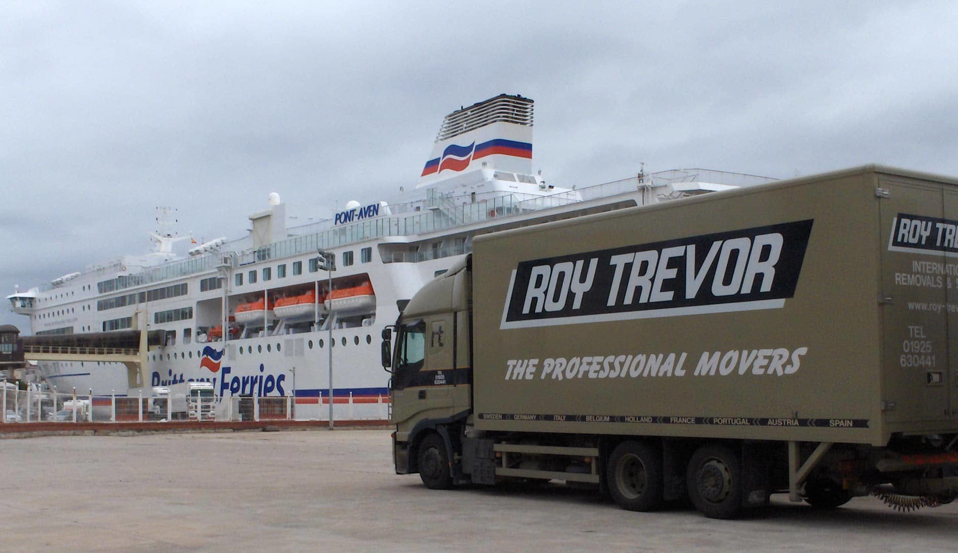 Roy Trevor vehicle waiting to board Brittany Ferries
