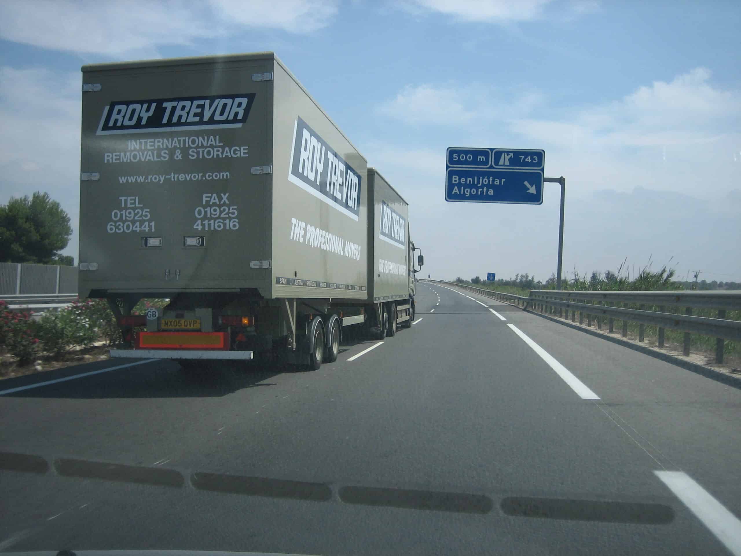 roy trevor lorry on spanish road