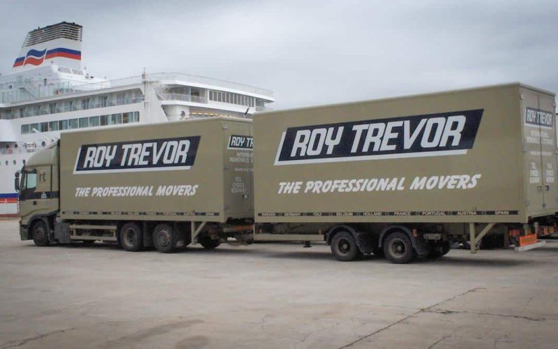 Roy Trevor vehicles at ferry port